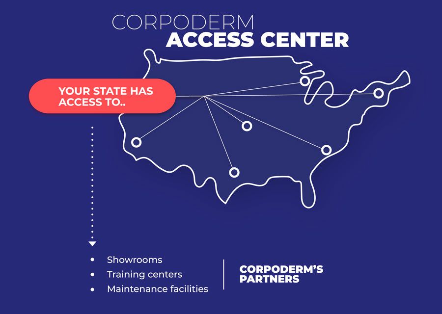 Map Explanation of Corpoderm Access Center